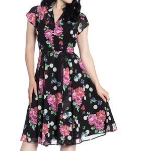 Hell Bunny Bloomsbury 50s Chiffon Dress 2XL